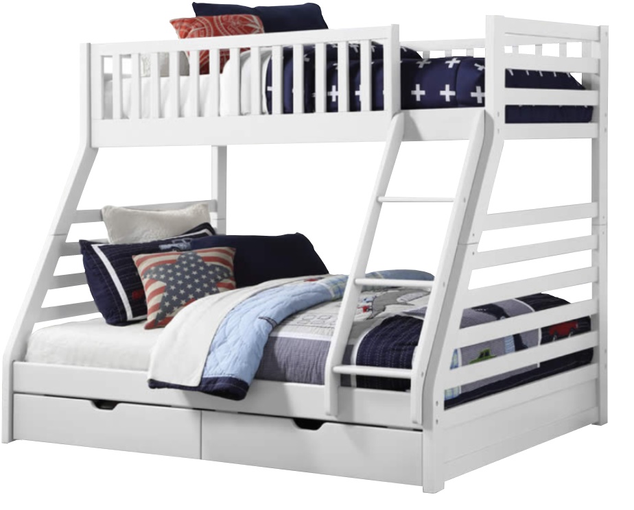 Trinell-Pine-Wood-White-2-Drawer-Bunk-Bed-3